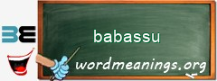 WordMeaning blackboard for babassu